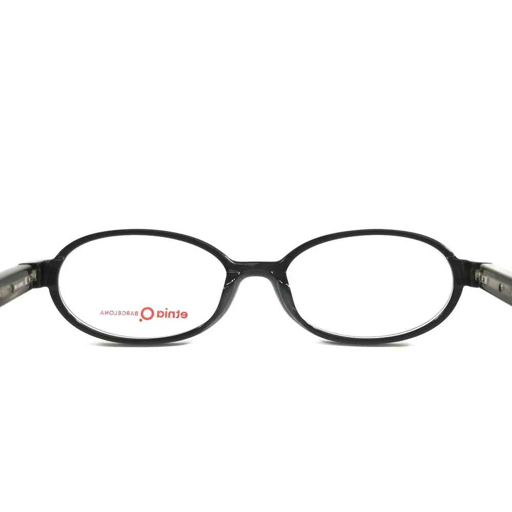 Etnia Barcelona Eyeglasses Frames HALOS BK Black Gray Oval Full Rim 53-16-138